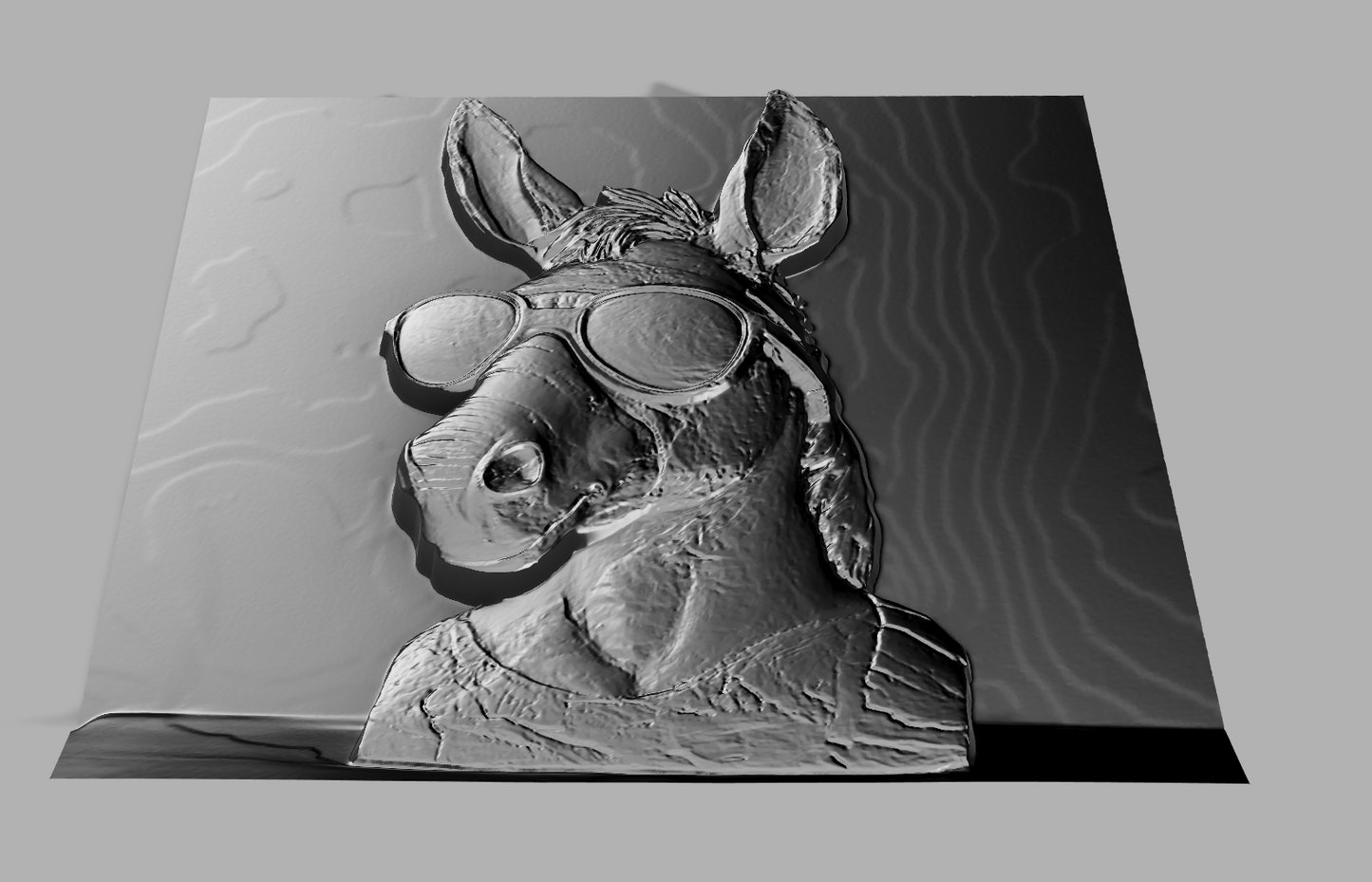 Donkey with Sunglas – CNC STL-Datei